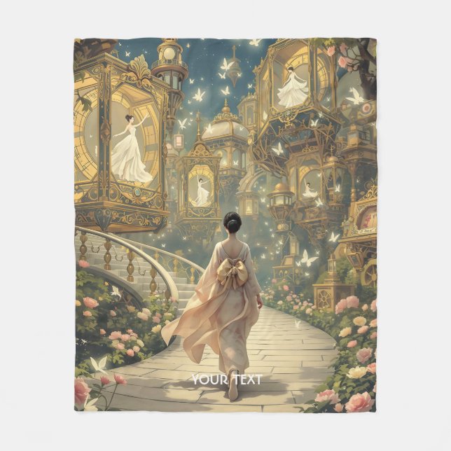 Garden för Fantasy Cute Music Box Fleecefilt (Framsidan)