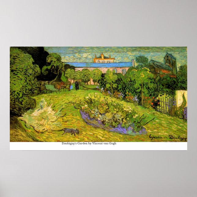 Garden från Daubigny av Vincent van Gogh Poster (Framsidan)