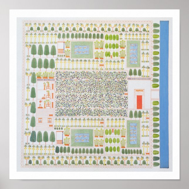 Garden från en högt uppsatt egyptisk diplomat, frå poster (Framsidan)