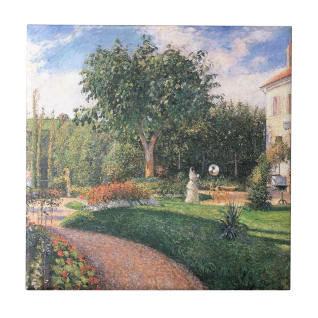 Garden från Les Mathurins Camille Pissarro Kakelplatta (Framsidan)