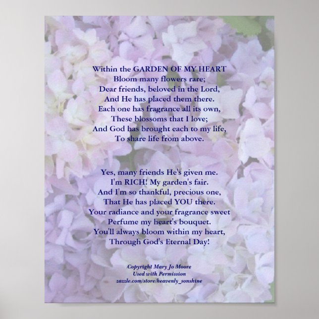 Garden från min hjärt-Poster Poster (Framsidan)