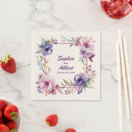 Garden från Romantik: Personlig Bröllop Napkins Pappersservett
