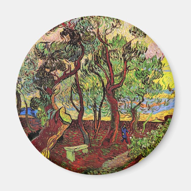 Garden från Saint-Paul Hospital Van Gogh Fine Art Magnet (Framsidan)