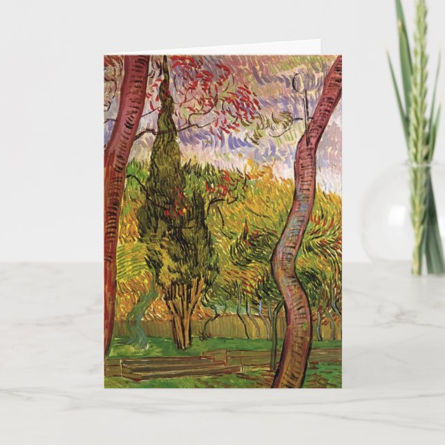 Garden från sjukhuset Saint-Paul av Vincent van Go Kort (Framsida)