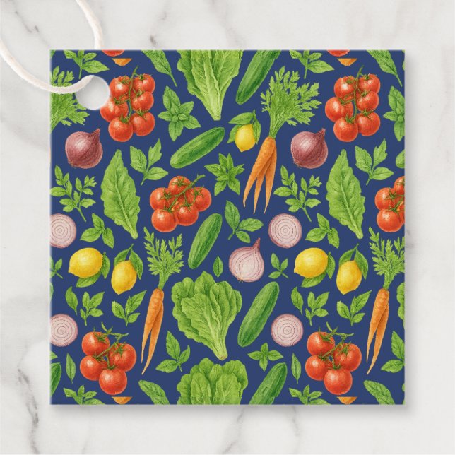 Garden-Fresh Deep Navy  Gåvor Etiketter (Framsida)