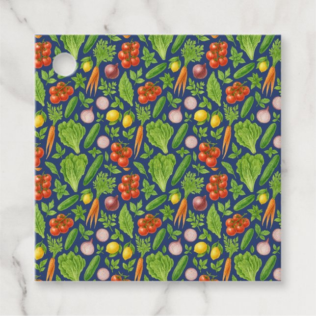 Garden-Fresh Deep Navy  Gåvor Etiketter (Framsida)