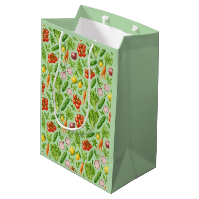 Garden-Fresh Veggies Gift Bag — Medium | Green (Baksidan Vinklad)