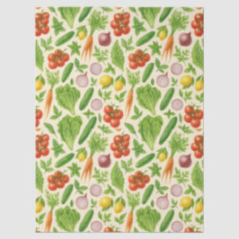 Garden-Fresh Veggies Tissue — Medium | Cream