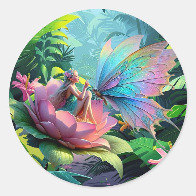 Garden Friends Runt Klistermärke (Framsida)