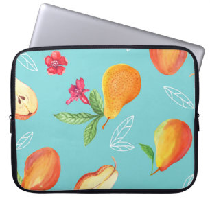 Garden Fruits: Watercolor Blue. Laptop Fodral