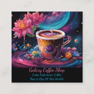 Garden Galaxy Coffee Fyrkantigt Visitkort