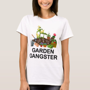 Garden Gangster Funny trädgårdsanläggningar L T Shirt