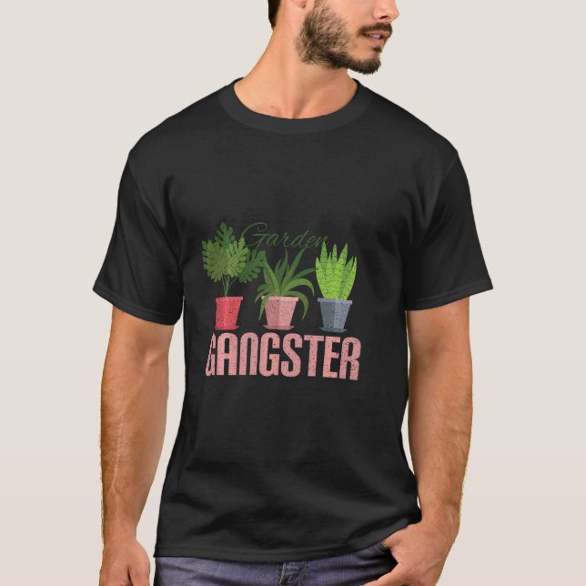 Garden Gangster Plant Parenthood Gardener T Shirt (Framsida)