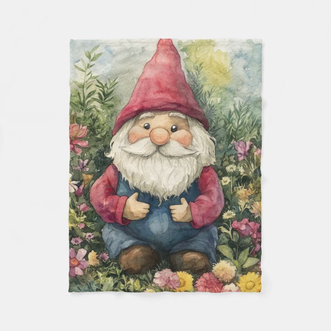 Garden Gnome Fleecefilt (Framsidan)