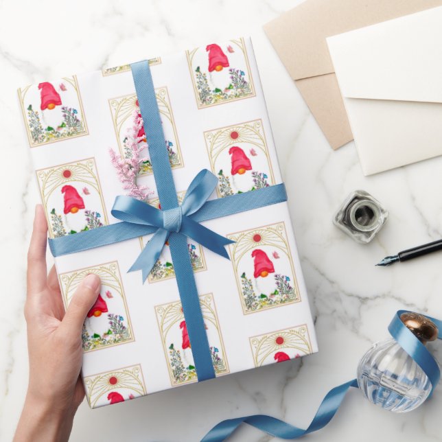 Garden Gnome Gift Wrap Presentpapper (Gifting)