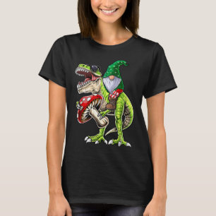 Garden Gnome Hat T Rex Dinosaur Funny Wo Shirt