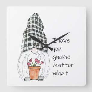 Garden Gnome i kärlek... Du gnome vad som spelar Fyrkantig Klocka