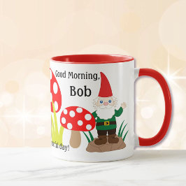 Garden Gnome Mushroom Customize Coffee Kopp Mugg