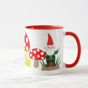 Garden Gnome Mushroom Kopp Anpassa kaffe Mugg