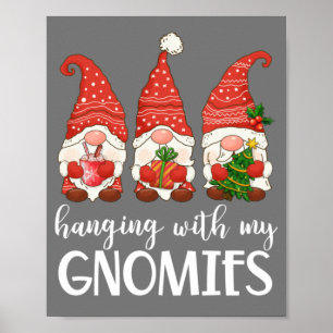 Garden Gnome Pajamas-jul - Hängande med min Poster