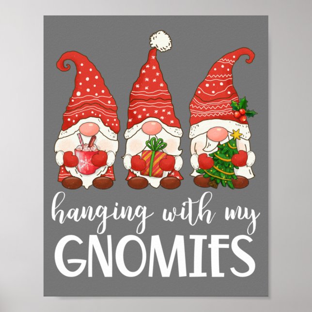 Garden Gnome Pajamas-jul - Hängande med min Poster (Framsidan)