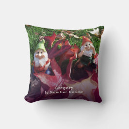 Garden Gnomes du är nummer nummer Gnome Add Namn F Kudde