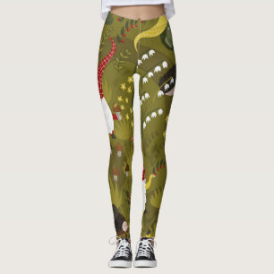 Garden Gnomes: Humous Flora Fauna. Leggings