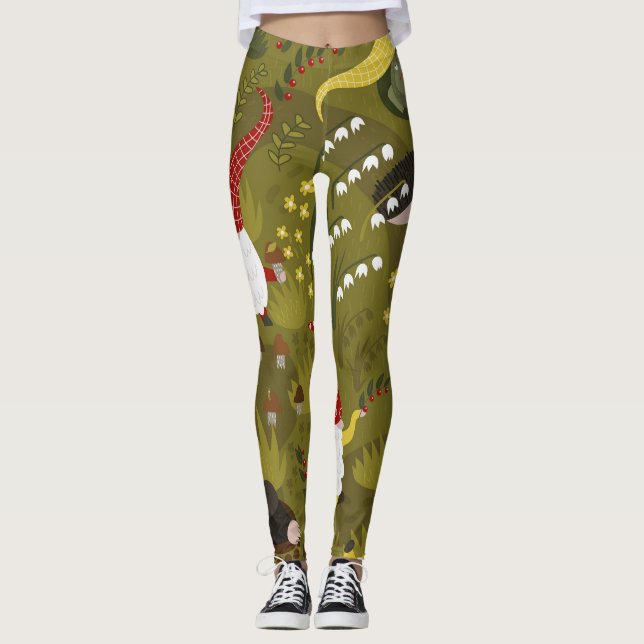 Garden Gnomes: Humous Flora Fauna. Leggings (Framsida)