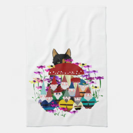 Garden Gnomes Kitchen Towel Kökshandduk