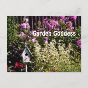 Garden Goddes Blomsterträdgård Postcard Vykort