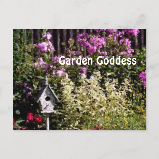 Garden Goddes Blomsterträdgård Postcard Vykort (Framsida)
