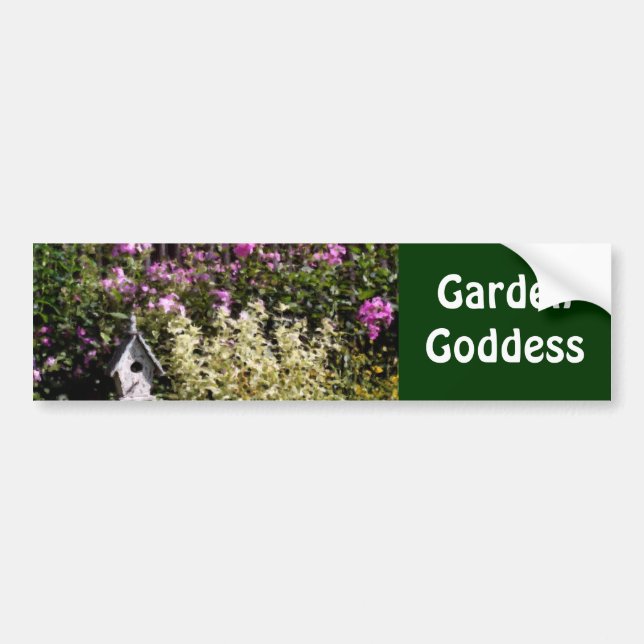 Garden Goddess Blomsterträdgård Bumper Sticker Bildekal (Framsidan)