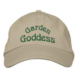 Garden Goddess Funny Broderad Keps