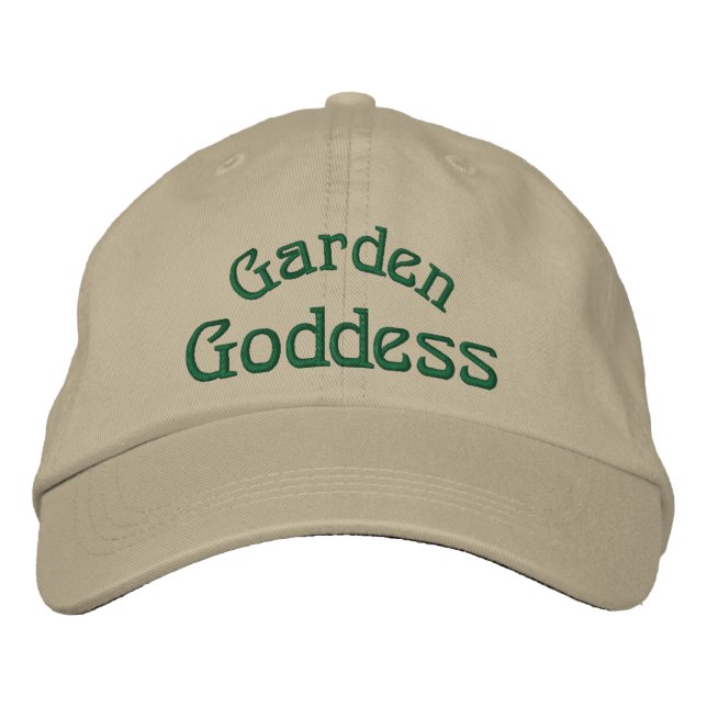 Garden Goddess Funny Broderad Keps (Framsida)