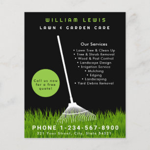 Garden Gräsmatta Care Landcaping Modern Grass Rake Flygblad