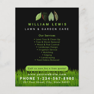 Garden Gräsmatta Care Landscaping Löv Business Log Flygblad