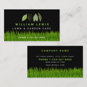Garden Gräsmatta Care Landscaping Löv Business Log Visitkort