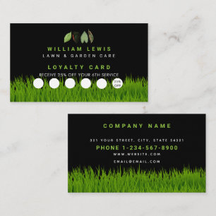 Garden Gräsmatta Care Löv Business Loyalty Visitkort