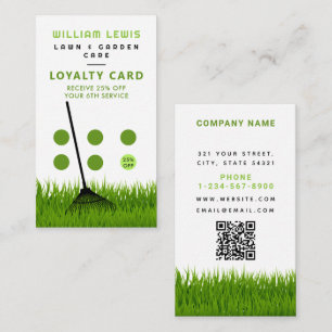 Garden Gräsmatta Care Modern Grass Rake Loyalty Visitkort