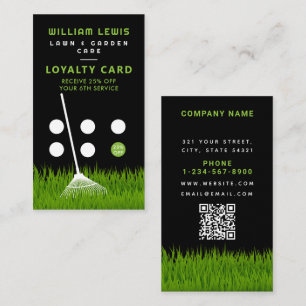 Garden Gräsmatta Care Modern Grass Rake Loyalty Visitkort
