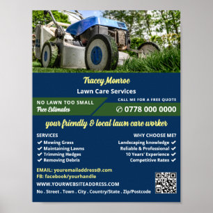 Garden Gräsmatta-Mower, Gräsmatta Care Services Poster