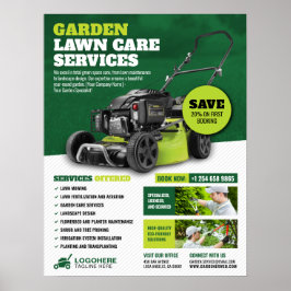 Garden, Gräsmatta Mwing, Gräsmatta Care Services Poster