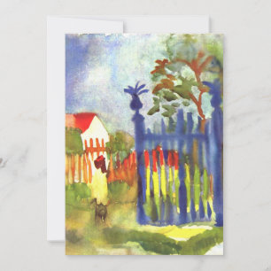 Garden Grind, berömd-målning av August Macke Julkort