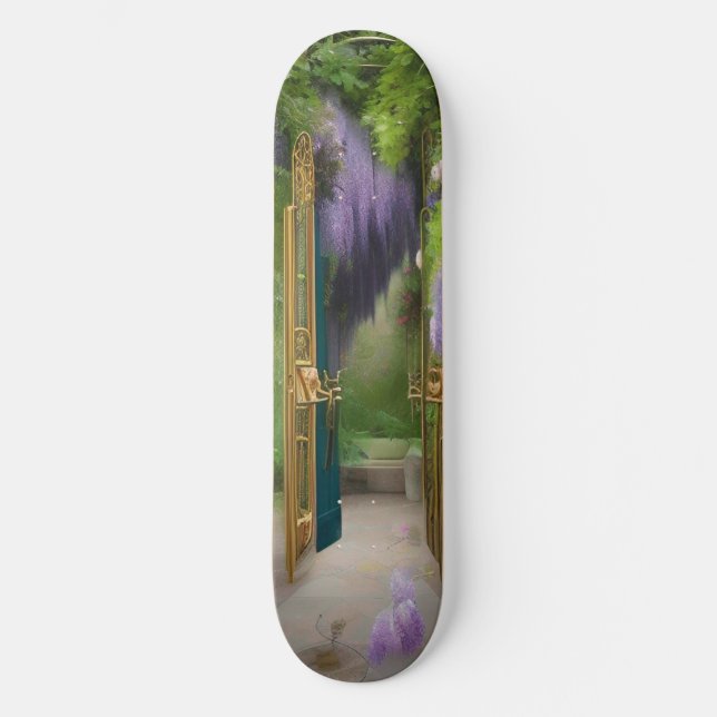 Garden Grind och Wisteria Mini Skateboard Bräda 18,5 Cm (Framsida)