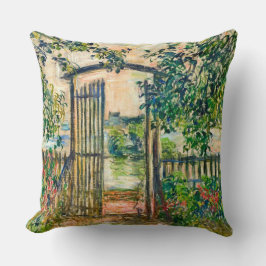 Garden Grind vid Vetheuil Claude Monet Fine Art Kudde