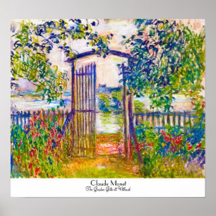 Garden Grind vid Vetheuil Claude Monet Poster
