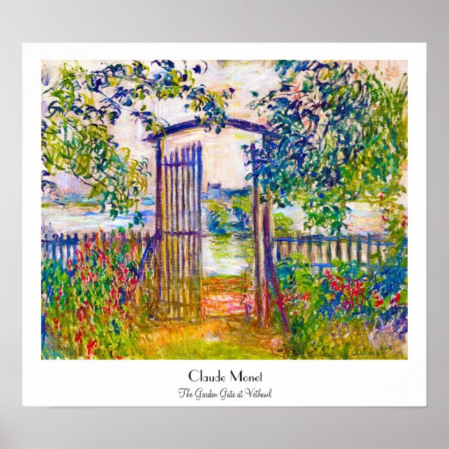 Garden Grind vid Vetheuil Claude Monet Poster (Framsidan)