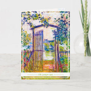 Garden Grind vid Vetheuil Claude Monet vibrerar Kort