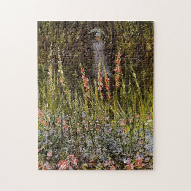 Garden Grind vid Vetheuil Monet Fine Art Pussel (Vertikal)