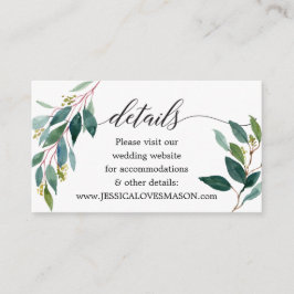 Garden Grönt Bröllop-webbplats Infoga kort